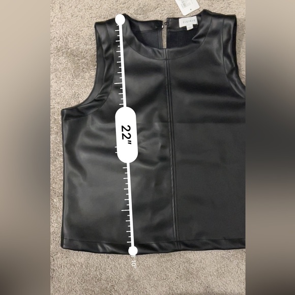 Ava Faux Leather Tank NWT - Picture 4 of 6